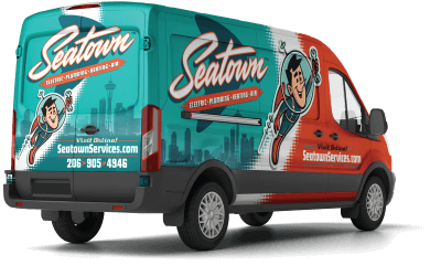 Seatown Electric Plumbing Heating and Air van