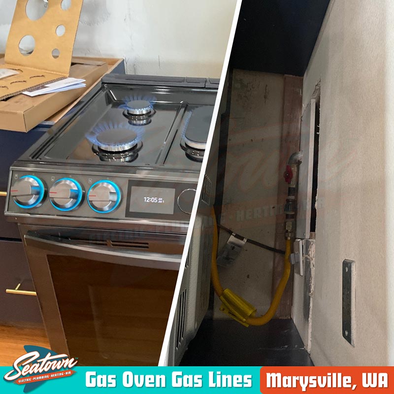 gas oven gas line